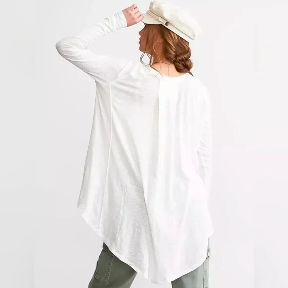 Free People Aria Trapeze Top White Women's Size Extra Small Oversized - Picture 3 of 13